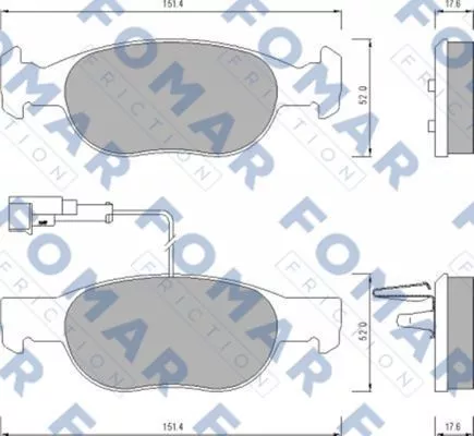 FOMAR Friction FO 624381 Тормозные колодки