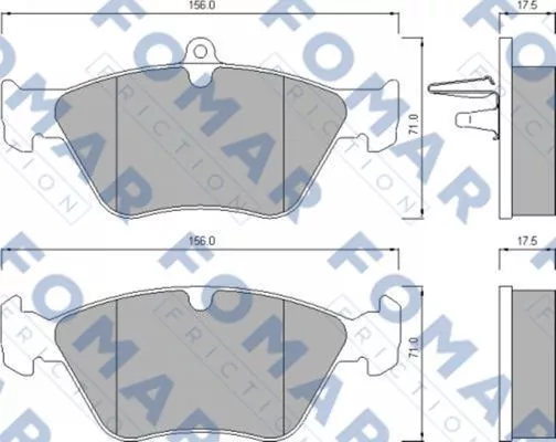 FOMAR Friction FO 625781 Гальмівні колодки