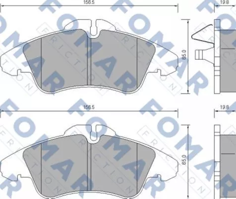 FOMAR Friction FO 627281 Гальмівні колодки