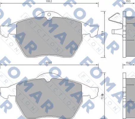 FOMAR Friction FO 628781 Гальмівні колодки