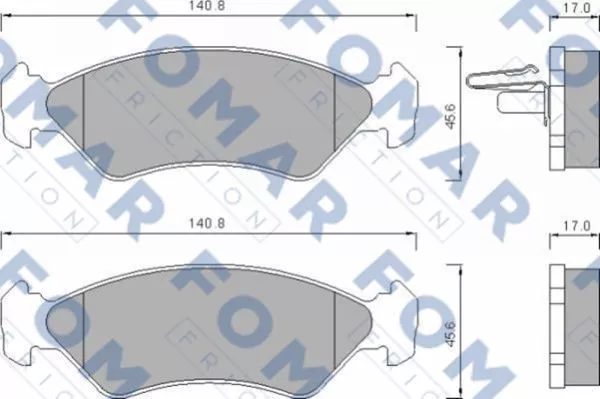 FOMAR Friction FO 633481 Гальмівні колодки