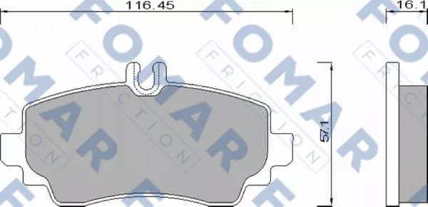 FOMAR Friction FO 668581 Гальмівні колодки