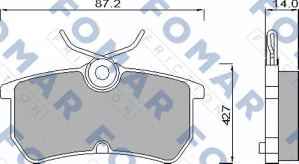 FOMAR Friction FO 668781 Гальмівні колодки