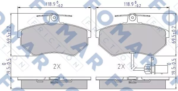 FOMAR Friction FO 689281 Тормозные колодки