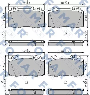 FOMAR Friction FO 694181 Тормозные колодки