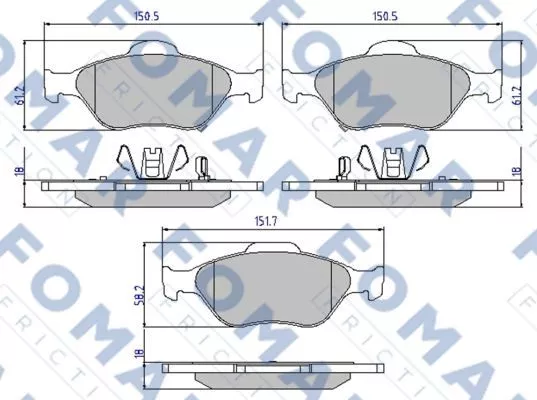 FOMAR Friction FO 800281 Тормозные колодки