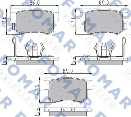 FOMAR Friction FO 860781 Гальмівні колодки