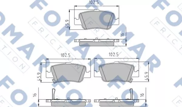 FOMAR Friction FO 862581 Гальмівні колодки