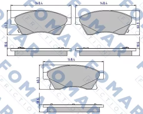 FOMAR Friction FO 895681 Гальмівні колодки