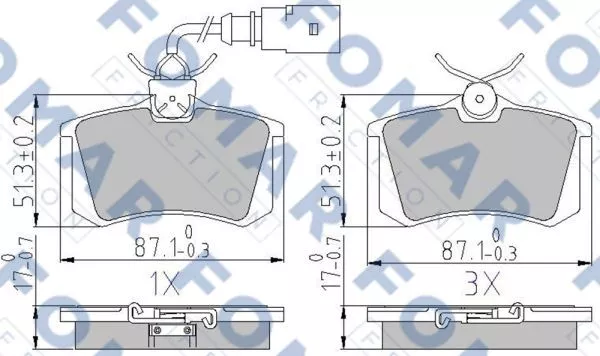 FOMAR Friction FO 904581 Гальмівні колодки