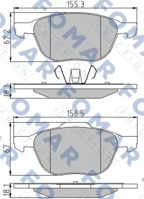 FOMAR Friction FO 914581 Тормозные колодки