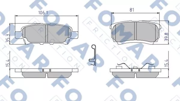 FOMAR Friction FO 921781 Гальмівні колодки