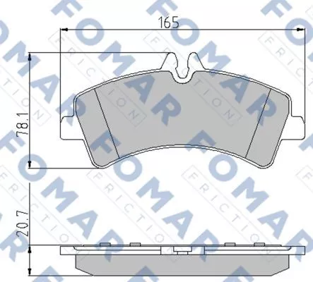 FOMAR Friction FO 923681 Гальмівні колодки