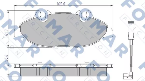 FOMAR Friction FO 923781 Гальмівні колодки