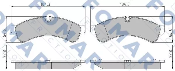 FOMAR Friction FO 929281 Гальмівні колодки