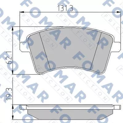 FOMAR Friction FO 931381 Гальмівні колодки