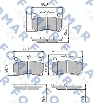 FOMAR Friction FO 935181 Гальмівні колодки