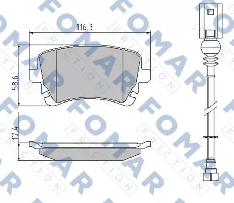 FOMAR Friction FO 936681 Гальмівні колодки