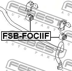 Febest FSB-FOCIIF Втулка стабилизатора