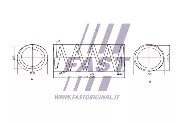 FAST FT12227 Пружина подвески