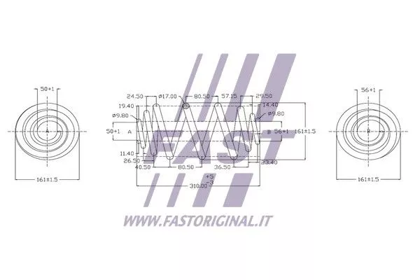 FAST FT12250 Пружина підвіски