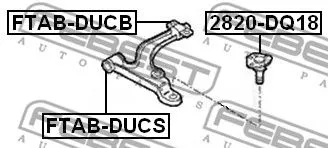 Febest FTAB-DUCS Сайлентблок ричагу