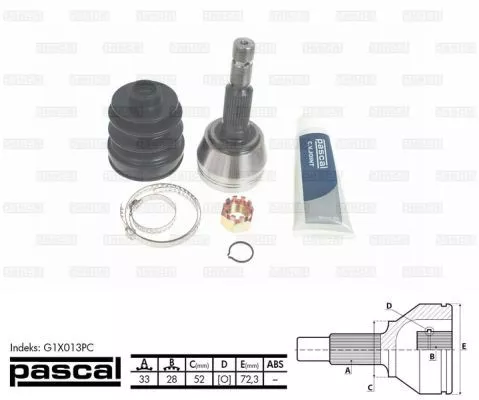 PASCAL G1X013PC ШРУС