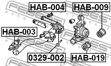 Febest HAB-003 Сайлентблок рычага