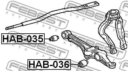 Febest HAB-035 Сайлентблок рычага