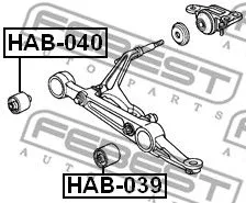 Febest HAB-039 Сайлентблок рычага