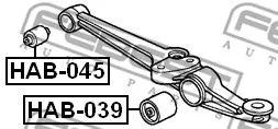 Febest HAB-045 Сайлентблок ричагу