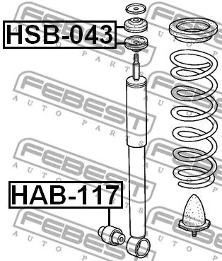Febest HAB-117 Амортизатор