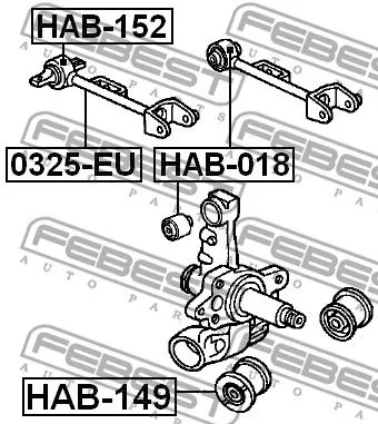Febest HAB-149 Сайлентблок рычага