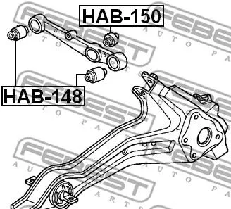 Febest HAB-150 Сайлентблок рычага