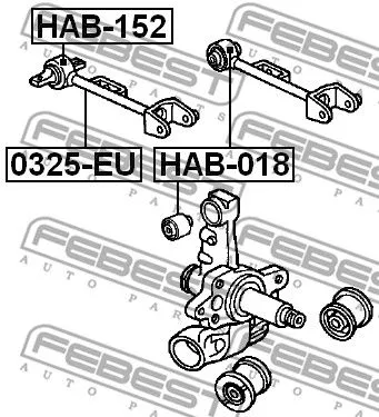 Febest HAB-152 Сайлентблок рычага