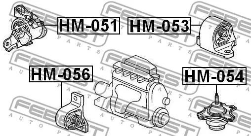 Febest HM-051 Подушка двигателя