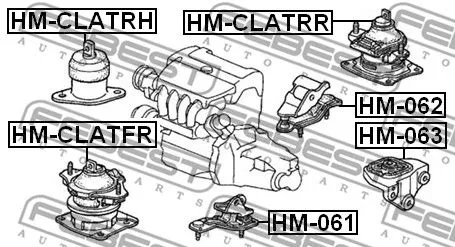 Febest HM-063 Подушка двигателя