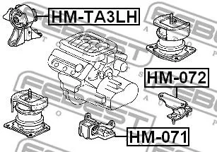 Febest HM-071 Подушка двигателя