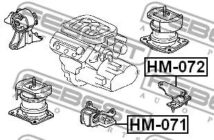 Febest HM-072 Подушка двигателя