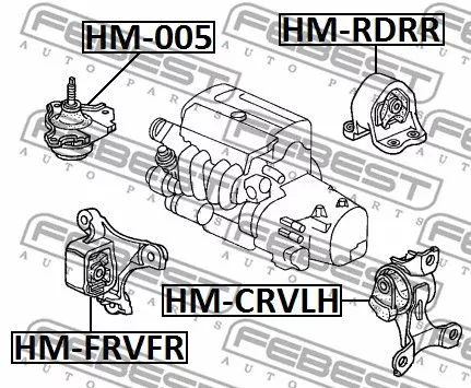 Febest HM-CRVLH Подушка двигателя