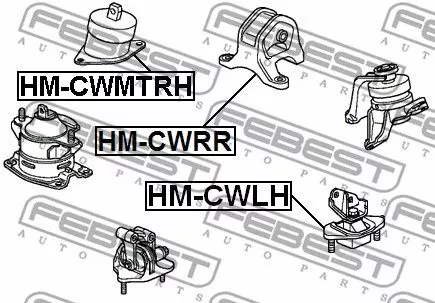 Febest HM-CWRR Подушка двигателя
