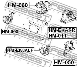 Febest HM-EK3ALF Подушка двигателя
