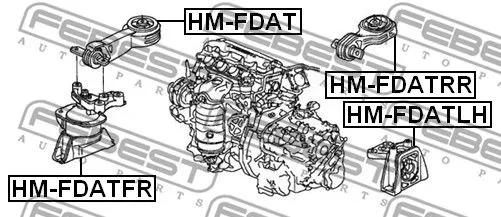 Febest HM-FDATRR Подушка двигателя