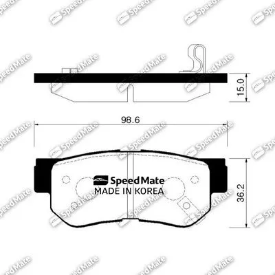 SPEEDMATE SM-BPH022 Тормозные колодки