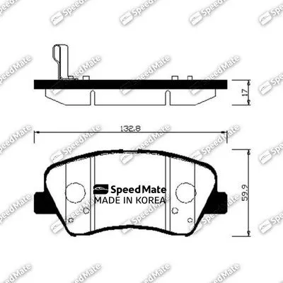 SPEEDMATE SM-BPH048 Гальмівні колодки