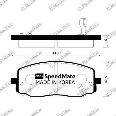 SPEEDMATE SM-BPK027 Тормозные колодки