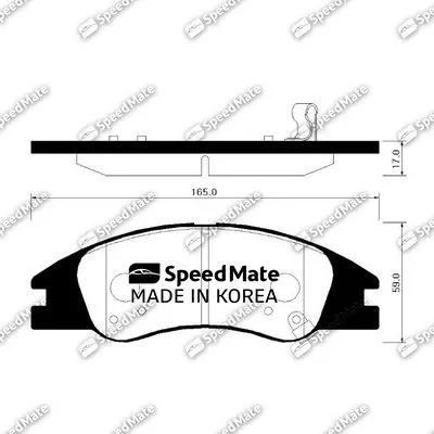 SPEEDMATE SM-BPK026 Гальмівні колодки