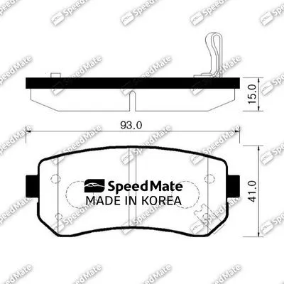 SPEEDMATE SM-BPH034 Гальмівні колодки