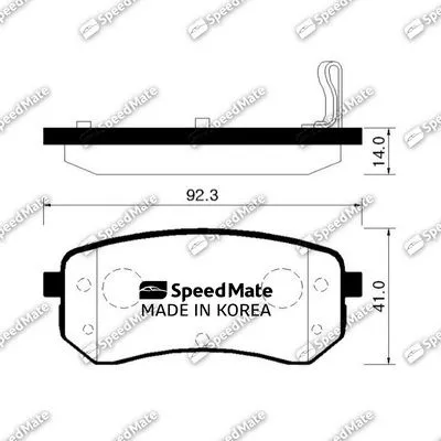 SPEEDMATE SM-BPK032 Гальмівні колодки