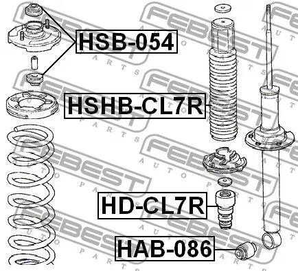 Febest HSB-054 Амортизатор